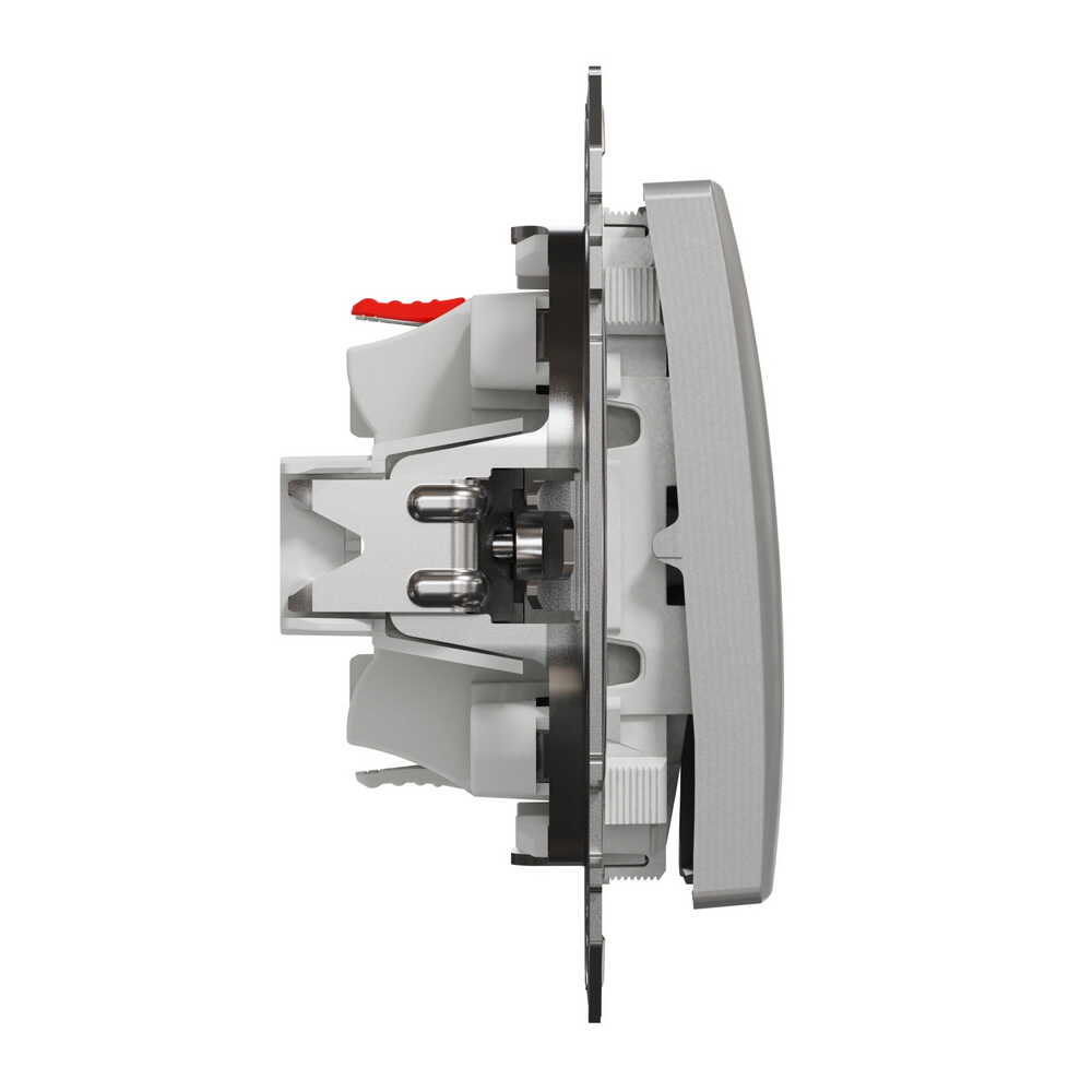 Кнопка на 2 напрямки Schneider Sedna Design алюміній ( SDD113116 )
